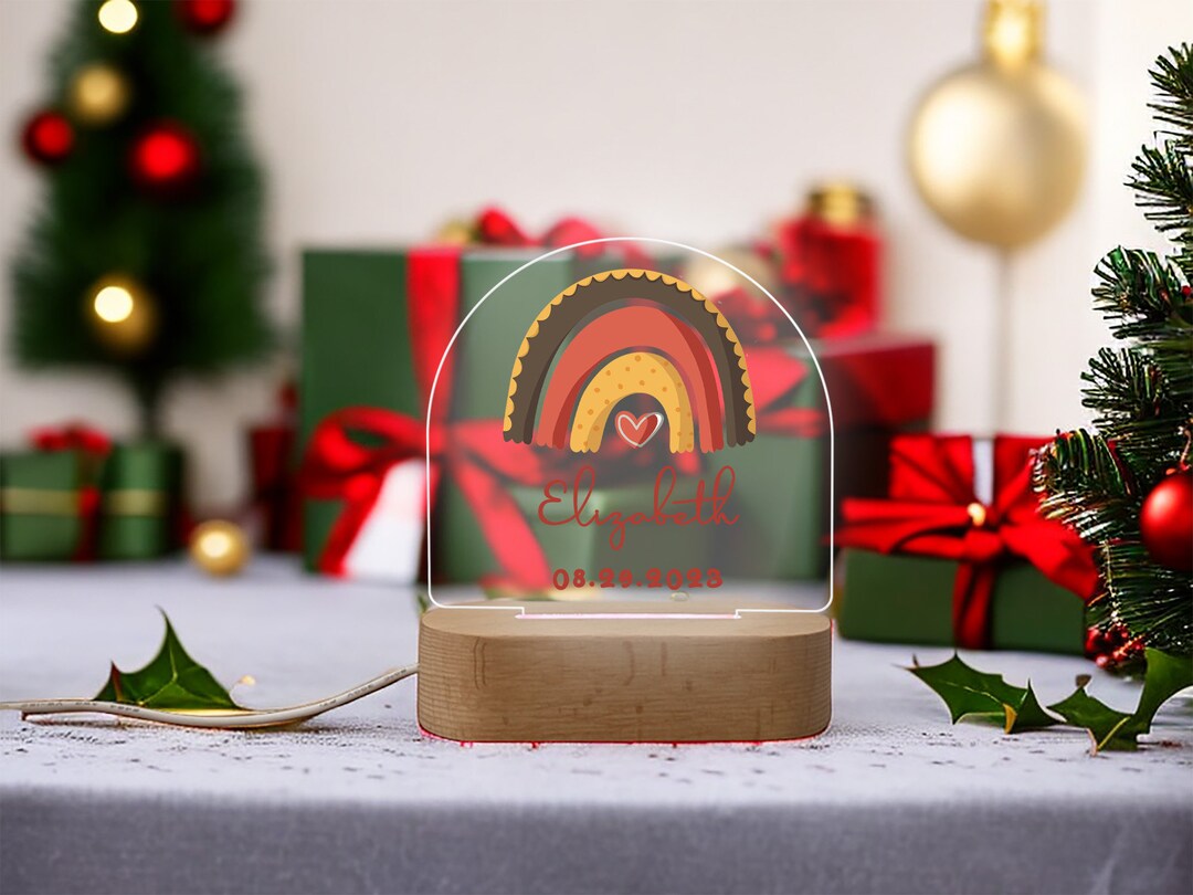 Personalised Rainbow Night Light Baby Night Lamp Baby Room Etsy