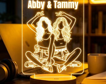 Personalized Best Friend Gifts, Birthday Gifts For Her, Custom Friendship Gift, Gift for Best Bestie, Friendship Night Lights