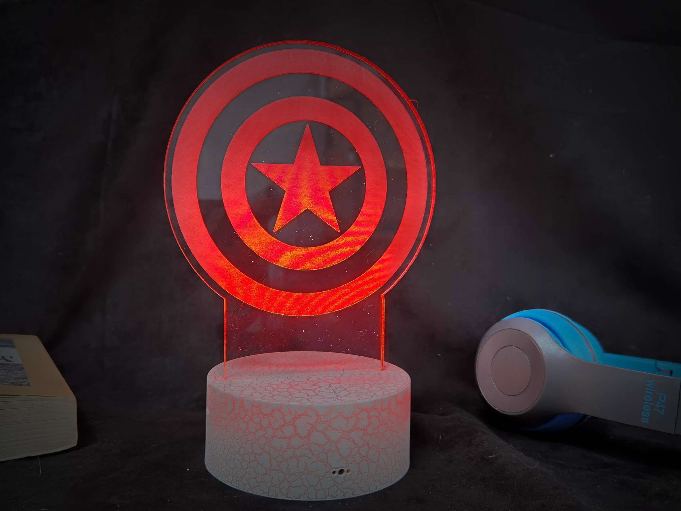 Captain America Night Lights Super Hero Night Lights Etsy
