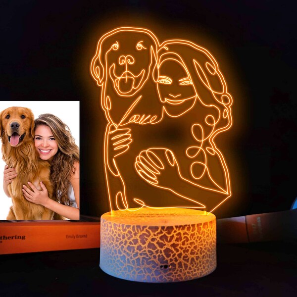 Pet Photo Lamp Etsy