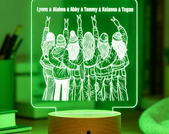 Personalized Friendship Night Lights, Friend Moving Away Gift, Custom Sisters Name Friendship Sign, Best Friends Birthday Gift