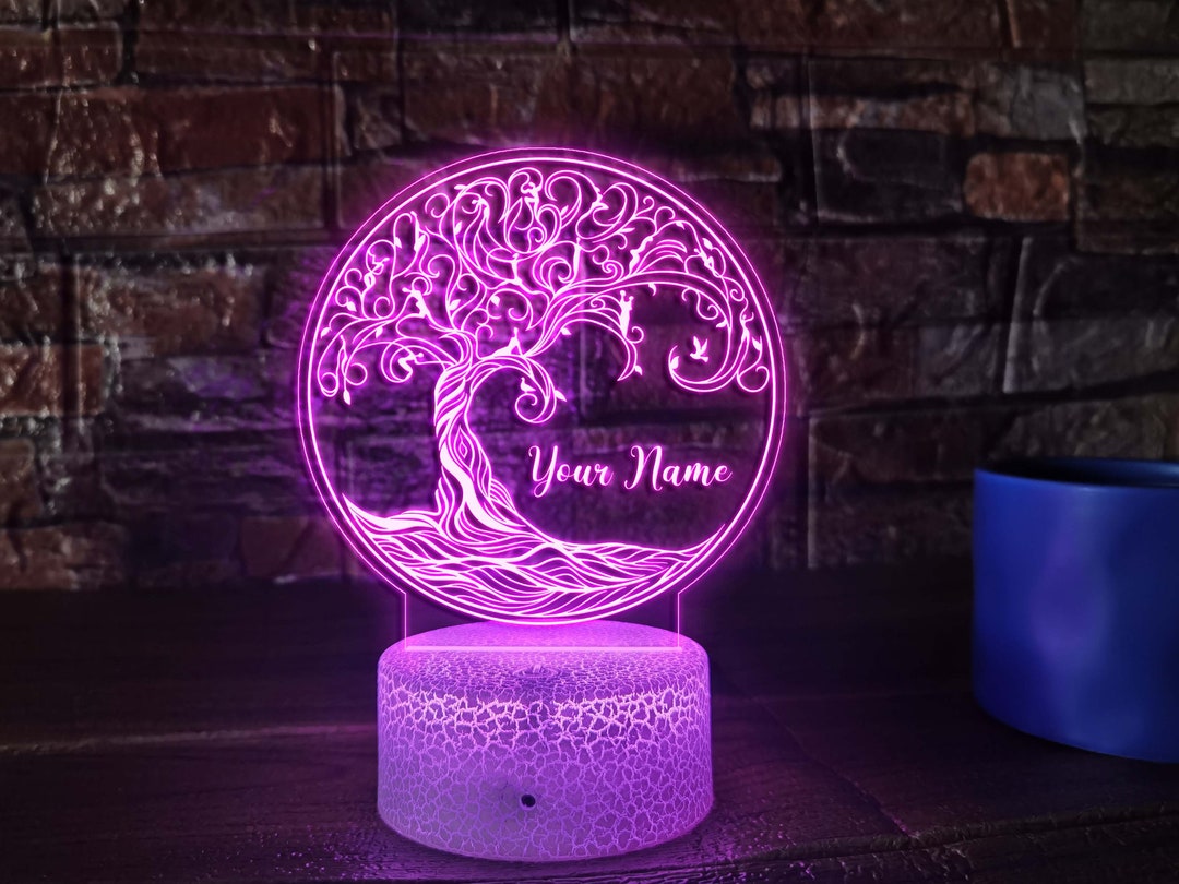 Personalized Family Tree Night Light, Custom LED Lamp - Etsy