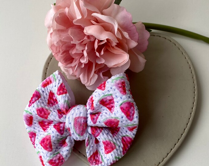 Watermelon Liverpool Fabric Bow