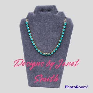 Aquamarine Handmade crystal necklace