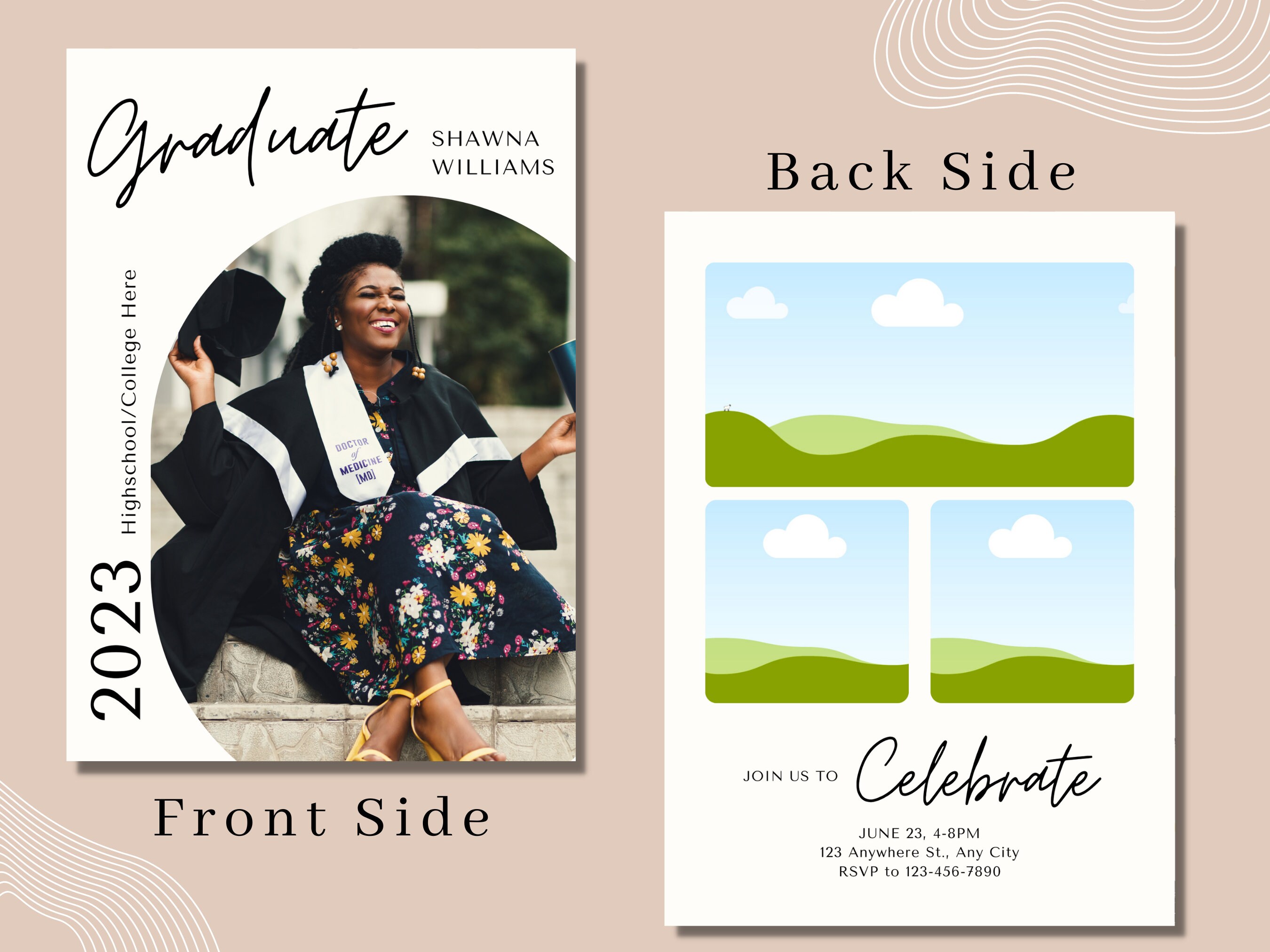 Graduation Announcement, Printable Graduation Announcement Invitation ...