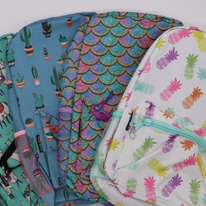 Llama Backpack, Cactus Backpack, Mermaid Backpack, Pineapple Backpack, Personalized Backpack, Back to School Backpack, Vacation Backpack