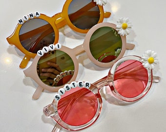 Personalized Daisy Sunglasses: Kids & Adults, Flower Girl Gift