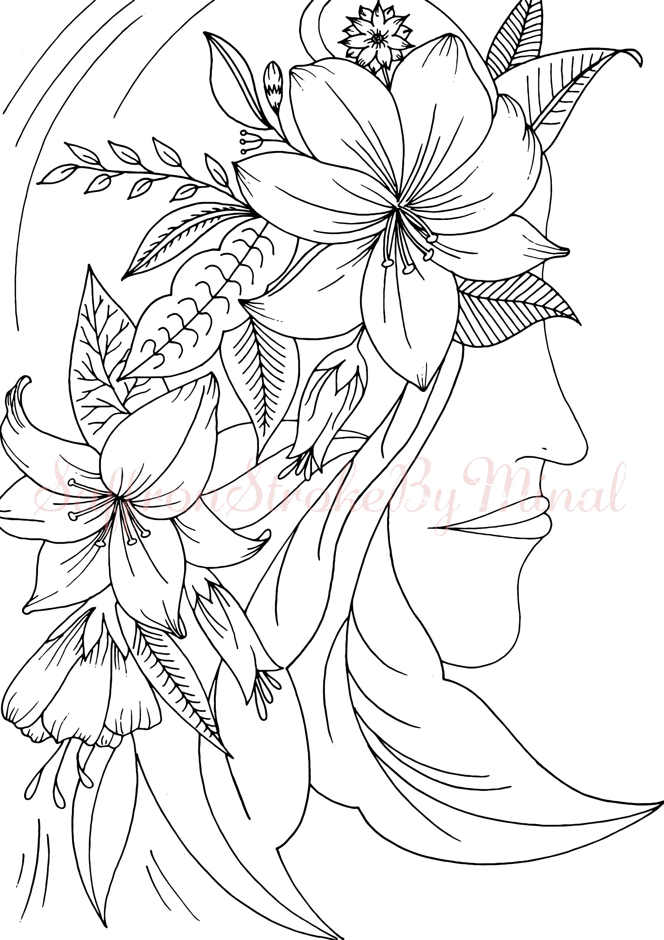 Premium Digital Coloring Pages Instant Download Hand-drawn | Etsy