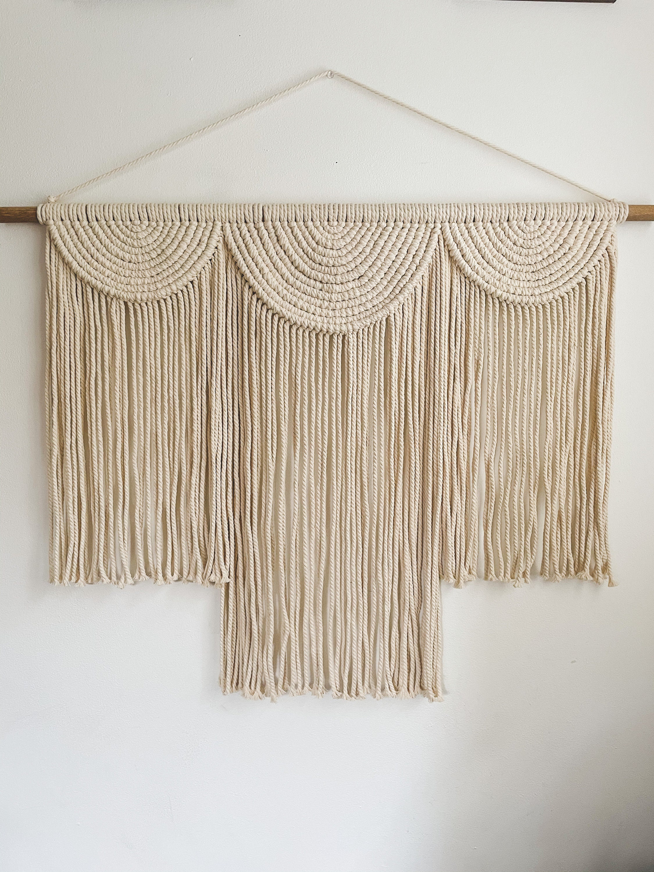 Large Semi Circle Macrame Wall Hanging Home Decor Large Etsy UK