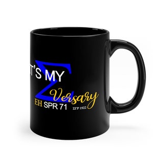 Taza My SIGMAversary, taza Sigma, taza personalizada, taza negra de 11 oz