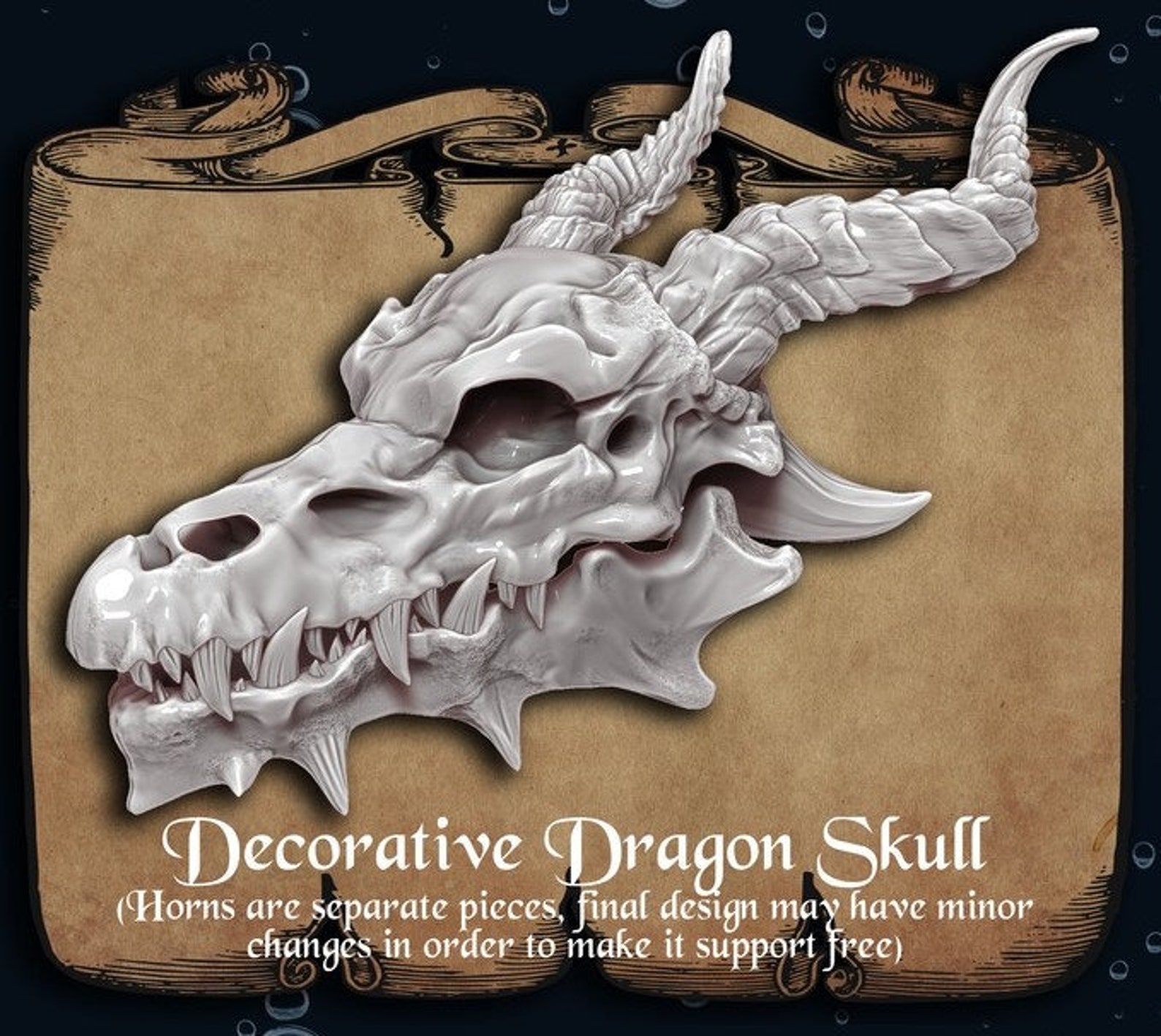 Dragon Skull Dice Holder Designed by Ars Moriendi 3D Etsy