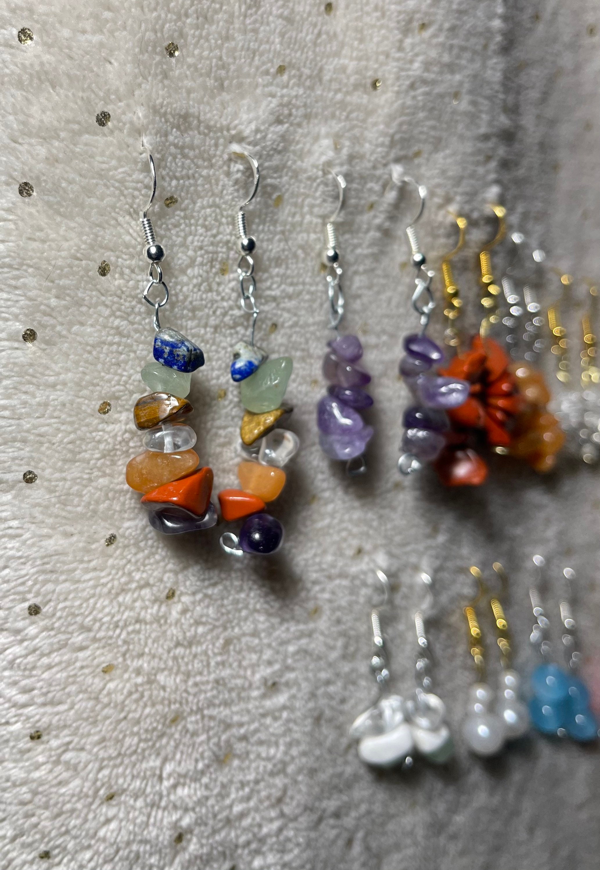 healing rock earrings