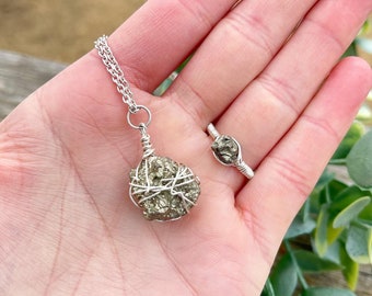 Fool/'s Gold Shooting Star - Adjustable Soft Black Poly Woven Washable Cord Stainless Steel Bail 20mm Golden Pyrite Pendant 0.79 Tall Gemstone Tribal Ethnic Carved Necklace
