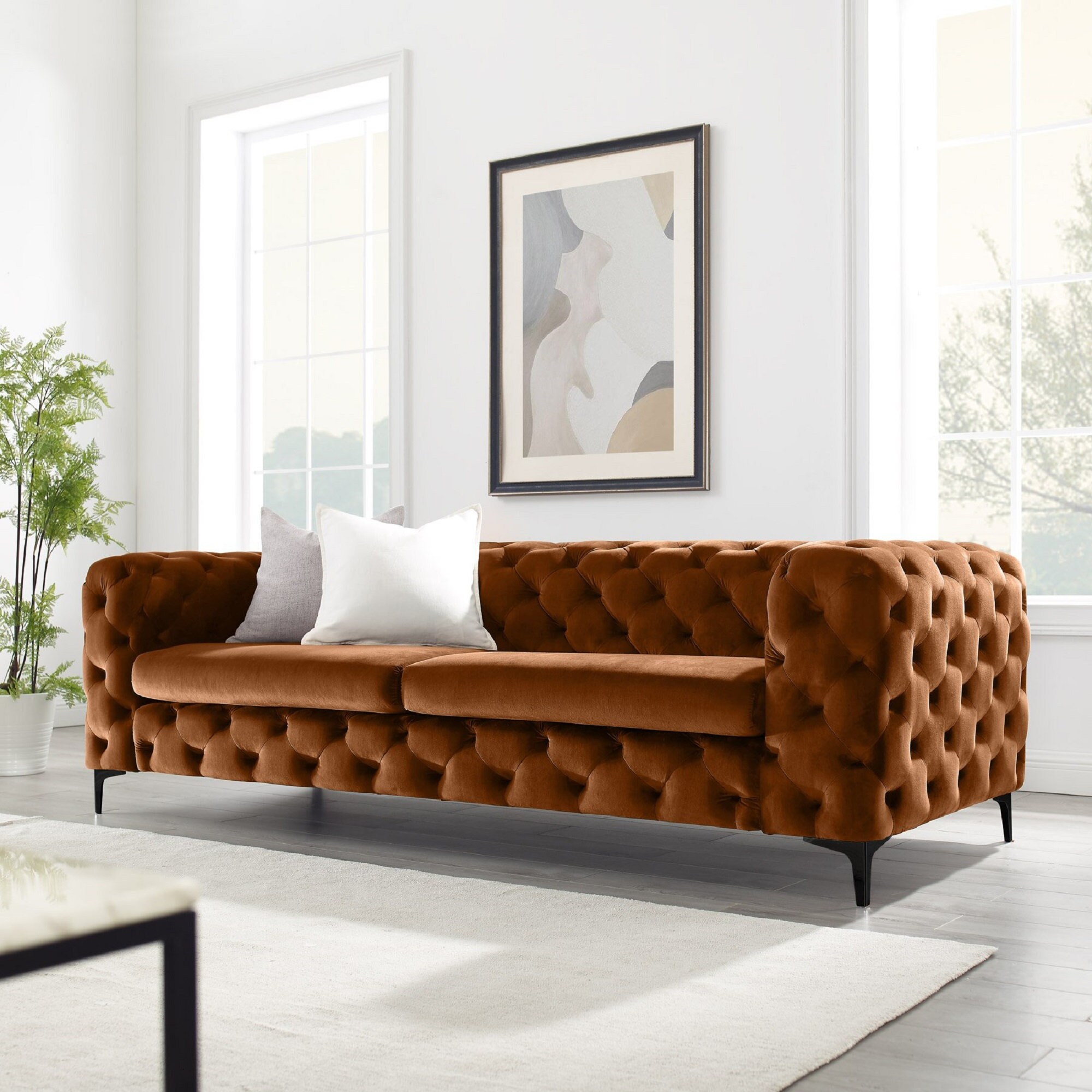 Sofá sofá de terciopelo contemporáneo moderno sofá cama de Etsy