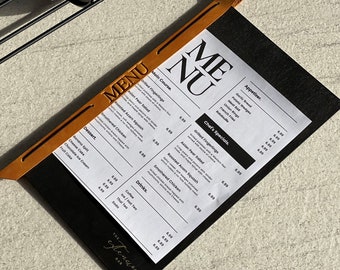 Wooden Menu board, Restaurant menu holder