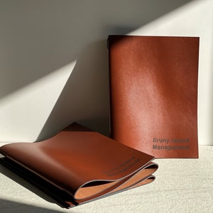 Leather menu A4-A5,  Menu Holder with embosing, Restaurant Menu Folder, Leather Menu Cover, Custom Menu Cover