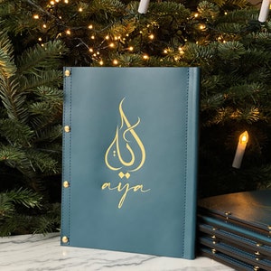 Menu-folder, uchwyt na menu, folder na menu restauracji, tablica menu, książka menu, spersonalizowana okładka menu, skórzane menu barowe