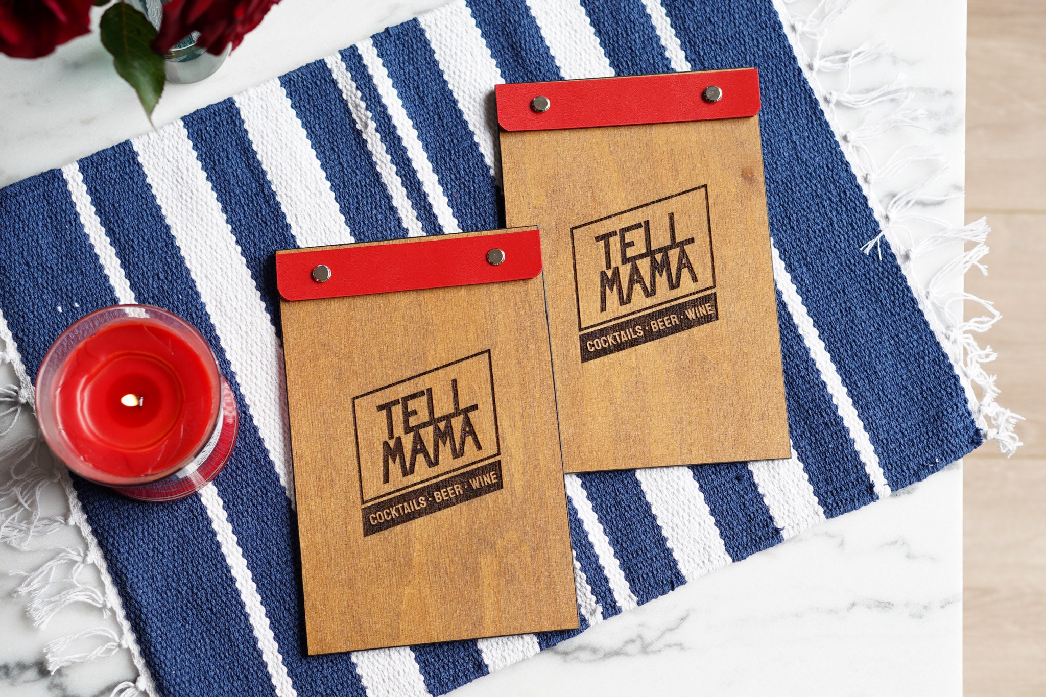 Menu Folder Wooden Menu A4 A5 Leather Menu Cover Custom - Etsy