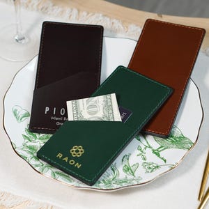 Leather Check Presenter with front Pocket – Customizable Restaurant Bill Holder
