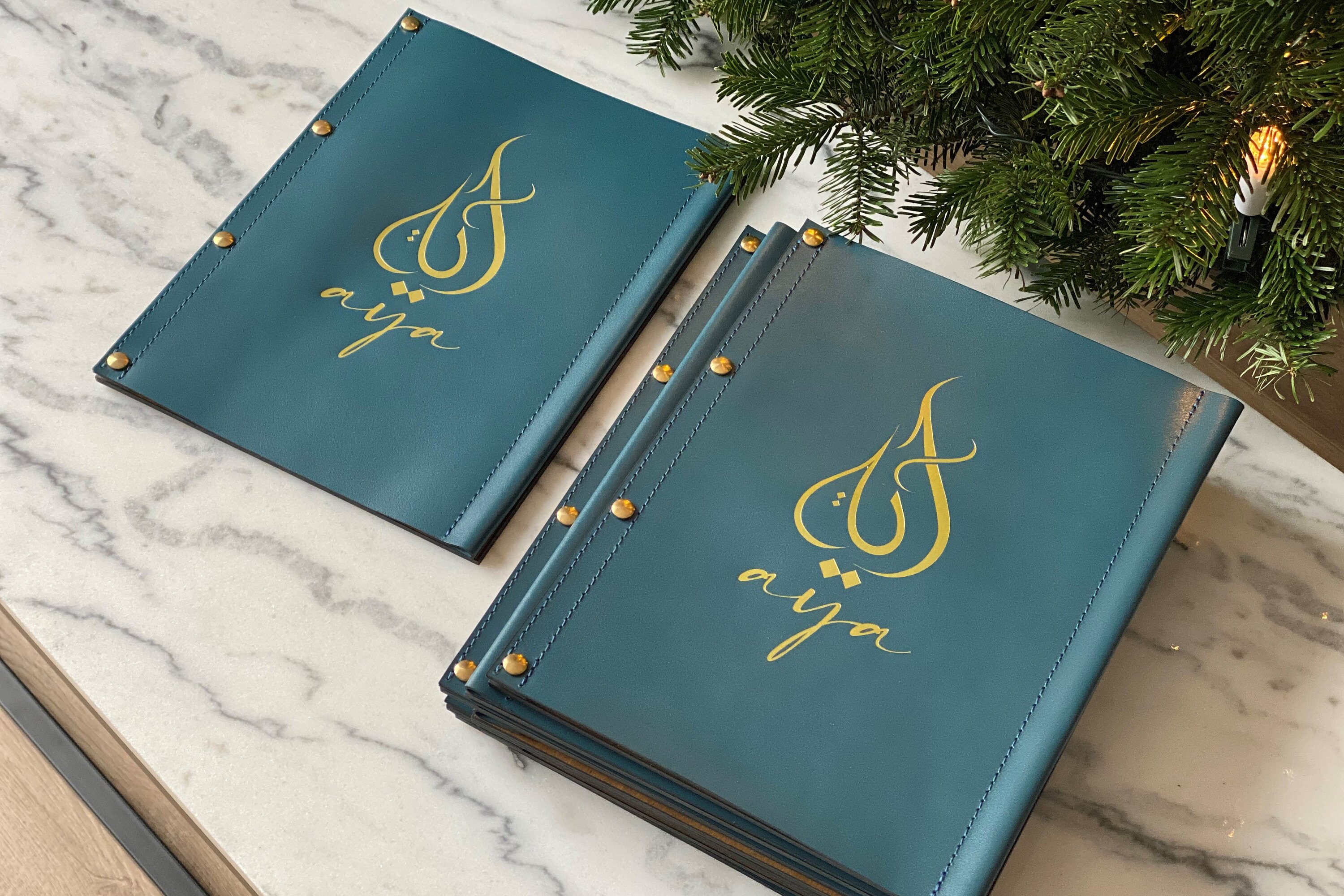 Custom Leather Menu Folder: Restaurant Menu Book, A4 A5 Letter Size - Etsy