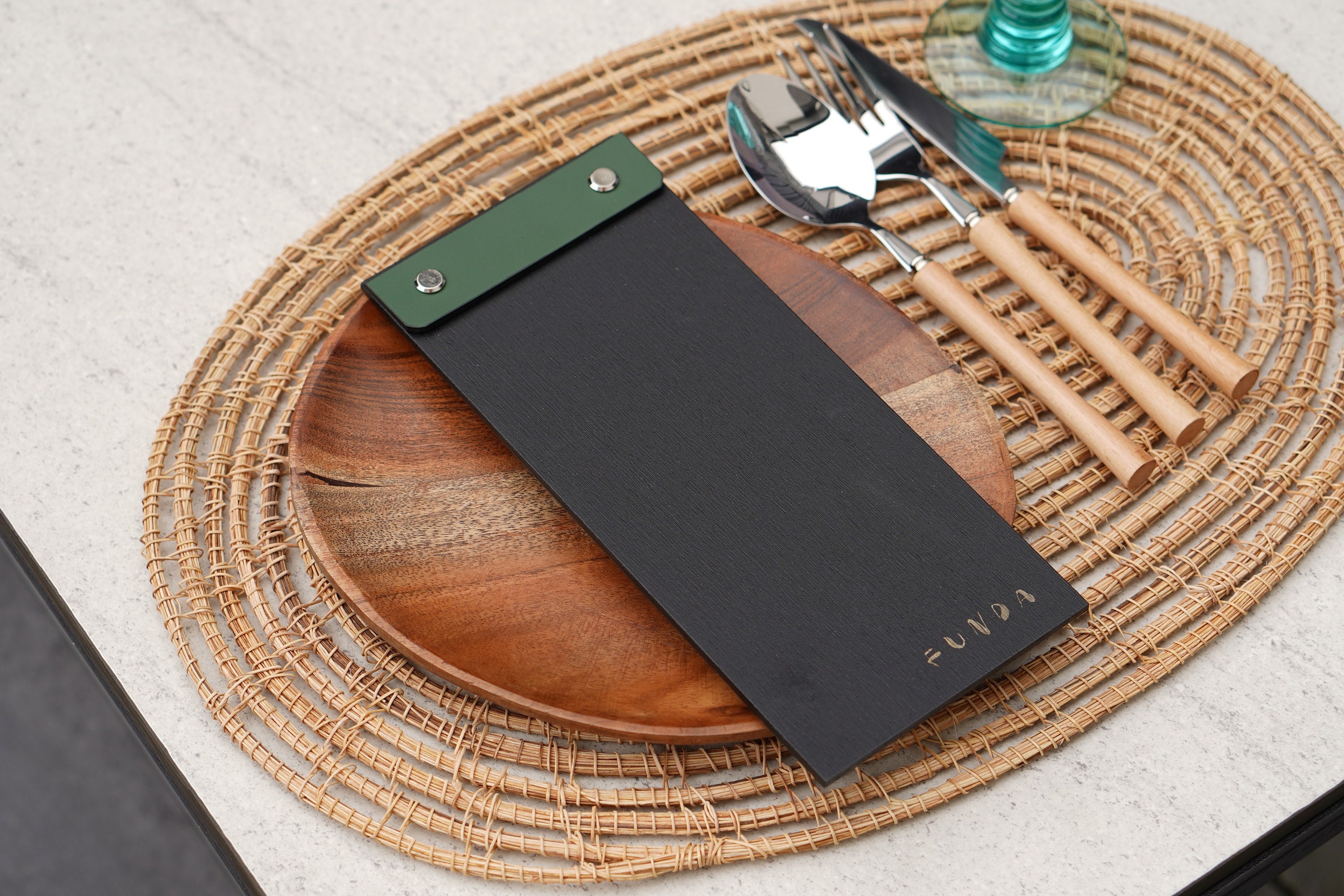 Board Menu Wooden Menu Leather Menu Cover Custom Menu Etsy