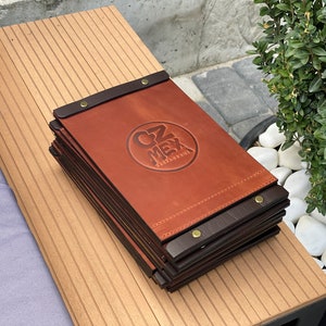 Menu folder, Leather menu A4 A5, Leather Menu Cover, Custom Menu Cover, Menu Holder, Restaurant Menu Folder, Guest book