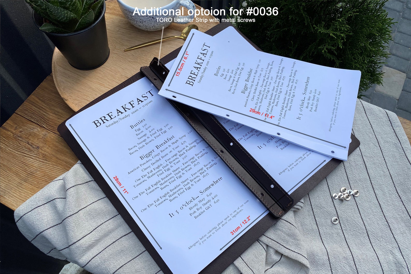 Leather Menu Folder Leather Menu A5 A4 Leather Menu Cover Etsy