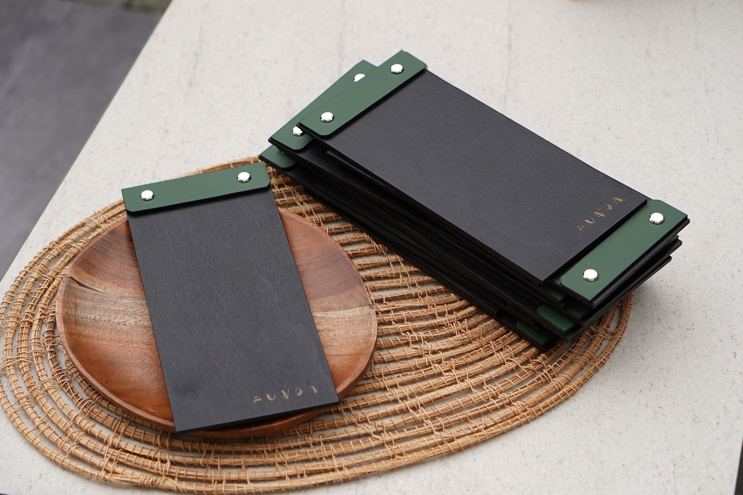 Board Menu Wooden Menu Leather Menu Cover Custom Menu Etsy