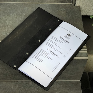 Menumap wijnstok Houten menuomslag A4, aangepaste menuomslag, menuhouder, menumap restaurant, gastenboek