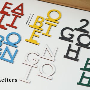 Conjunto de letras para quadro de menu de madeira, letras adicionais para quadro de letras