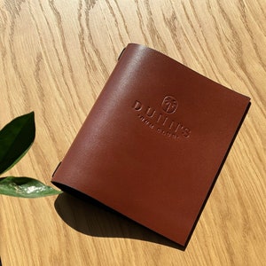 Leather menu A4-A5,  Menu Holder with embosing, Restaurant Menu Folder, Leather Menu Cover, Custom Menu Cover