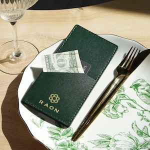 Customizable Restaurant Bill Holder - Leather Check Presenter with front Pocket