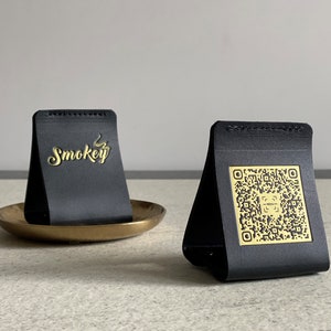 Signo de menú de código QR, menú Escanear para ver, letrero de cafetería, menú de cuero, letrero de menú, menú de código QR, menú de restaurante, menú AntiCovid, menú de código QR