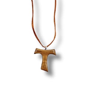 NEW* Holy Land Olive Wood Tau Cross