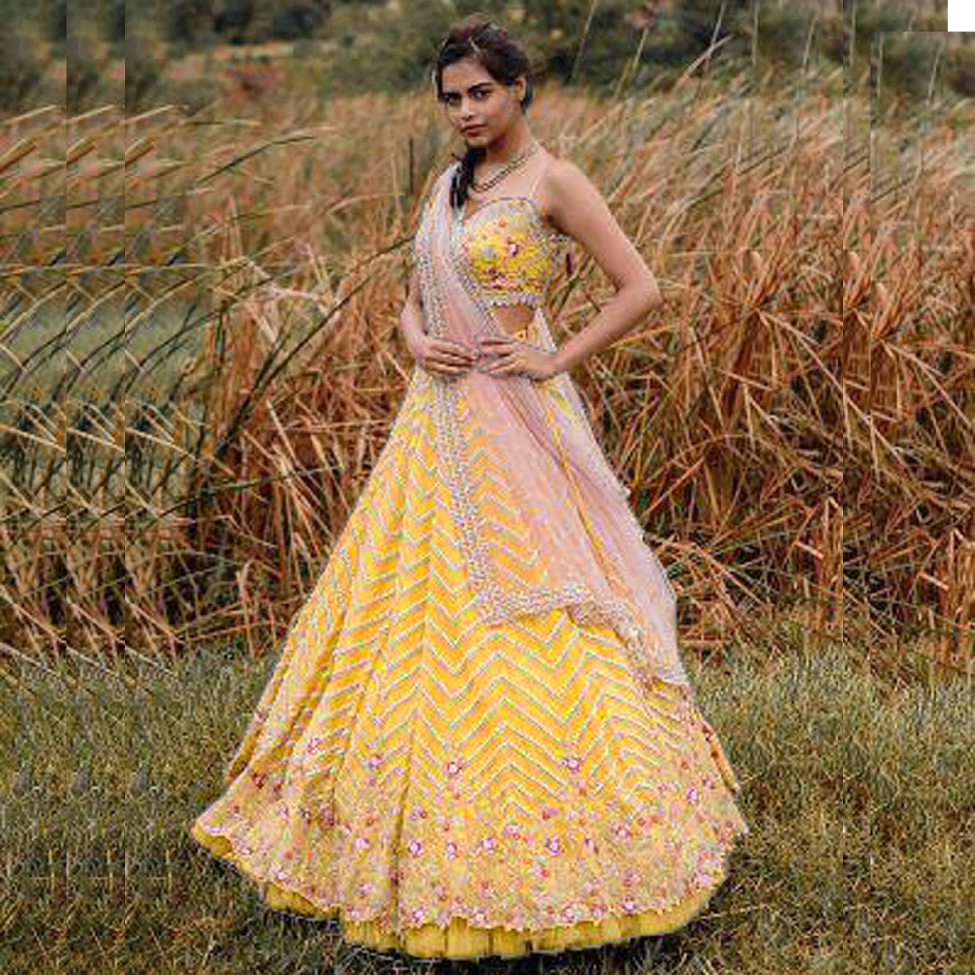 lehengas for haldi function