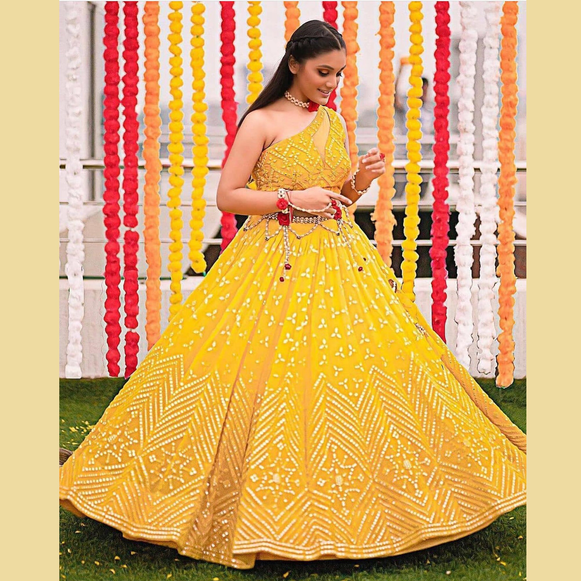 ghagra for haldi