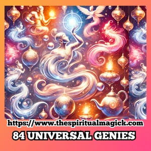 Spirit Companion 84 Genies of Universal Powers Divine Energy, djinn,Dragons, Faeries,magic ring, tarot, psychic,Vampires, talisman