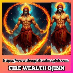Fire Wealth Djinn Spirit Companion Binding - Unlock Rapid Financial Success, money, prosperity,abundance