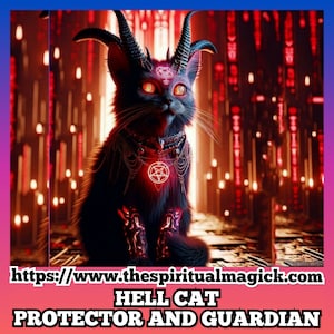 Powerful Hellcat spirit companion for Protection against Curses, Hexes, Black magic binding Spell, demon, occult seduction,power,haunted