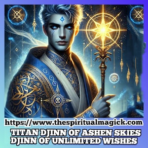 Spirit Companion Titan Djinn of Unlimited riches, Divine Energy, djinn,Dragons, Faeries,magic ring, tarot , powerful psychic,Angel talisman