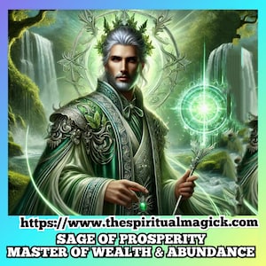 Sage of Prosperity Spirit Companion Binding for Wealth and money, occult, crystal, talisman, amulet, witchcraft, custom conjure, dragon