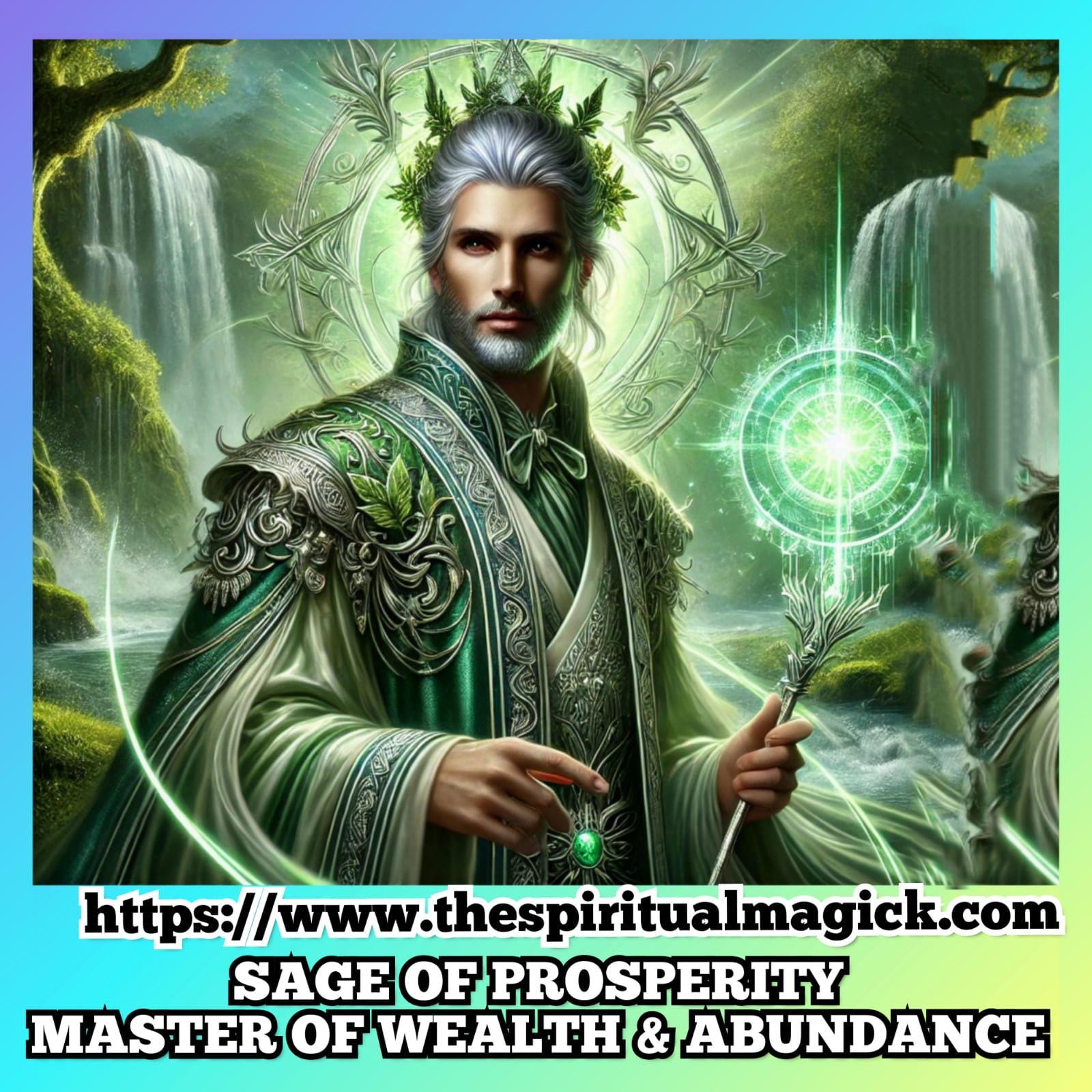Sage of Prosperity Spirit Companion Binding for Wealth and money, occult, crystal, talisman, amulet, witchcraft, custom conjure, dragon