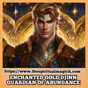 Spirit Companion  POWERFUL Wish Gold Djinn:Wealth Prosperity,Success money Wishes.Angel, Magic ring amulet,talisman, Fae,faery, dragon