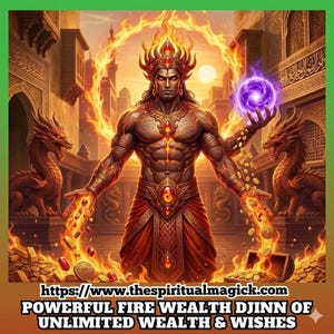 Fire Wealth Djinn Spirit Companion Binding - Unlock Rapid Financial Success, money, prosperity,abundance