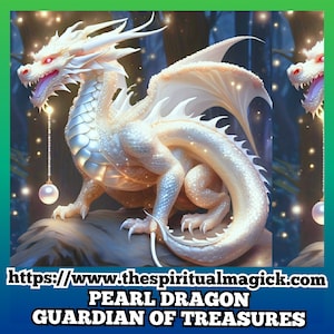 Pearl Dragon Wealth Binding, Enchanted Spirit Companion for Prosperity, Abundance, Success, Custom Conjuration, Metaphysical Witchcraft, fae