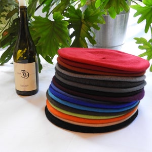 100% wool beret hats