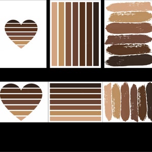 Melanin themed digital pocket scrapbooking card mini kit