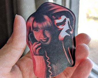 Ghost Face and Drew Barrymore Sticker || Matte Finish [Scream]