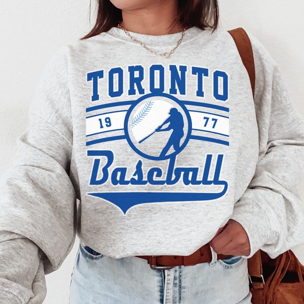 Vintage Toronto Blue Jay Crewneck Sweatshirt / T-Shirt, Toronto Blue Jay EST 1977 Sweatshirt, Toronto Baseball Shirt, Retro Blue Jay Shirt