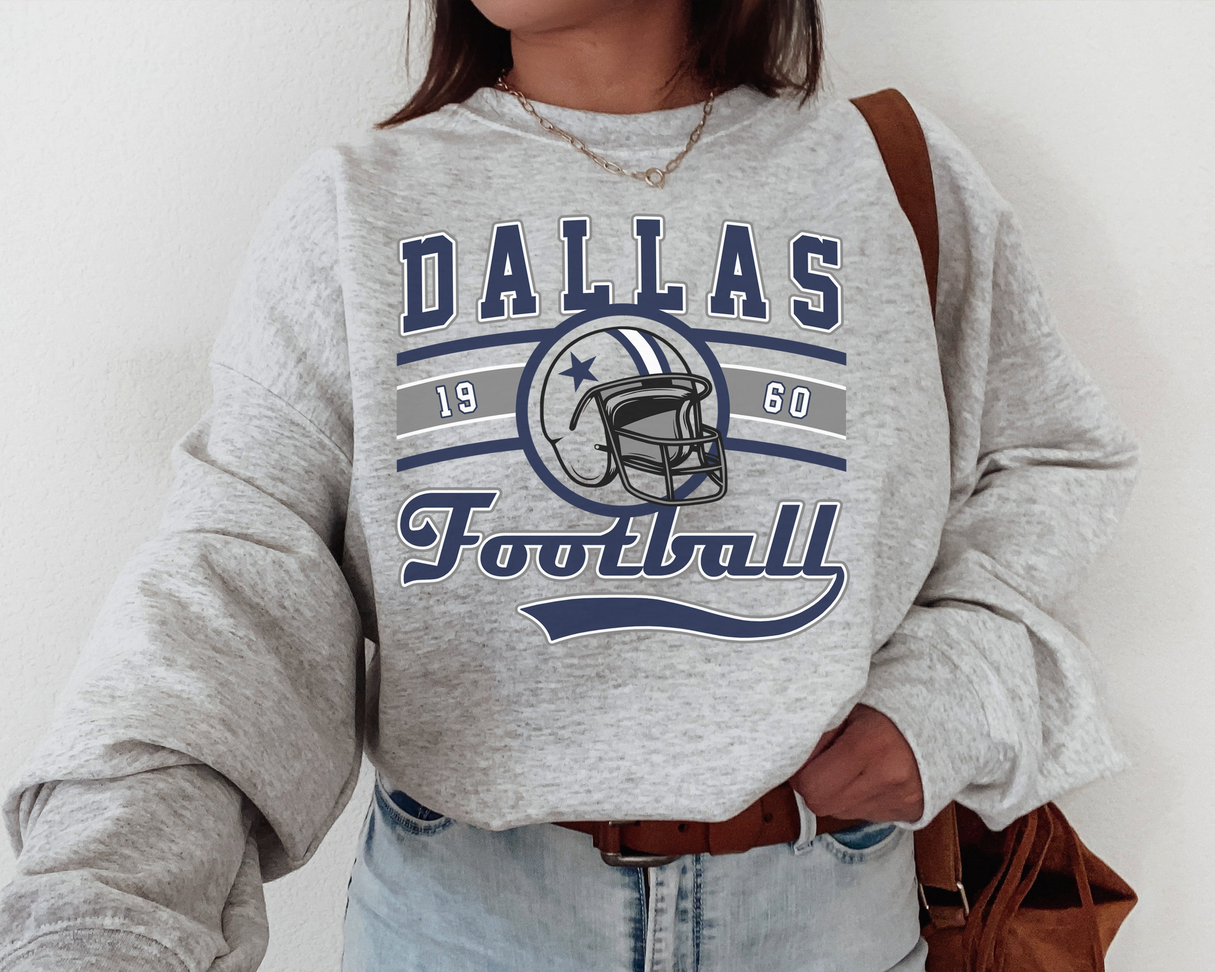 Dallas Football T-shirt Sweatshirt, Vintage Style Dallas Football